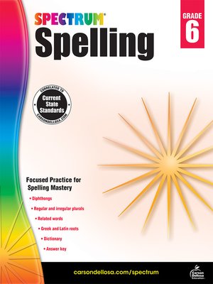 cover image of Spectrum Spelling, Grade 6